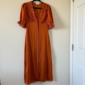 NSR Women’s Dress Medium Rustic Color Dainty Feminine Rockabilly Pin Up Prairie